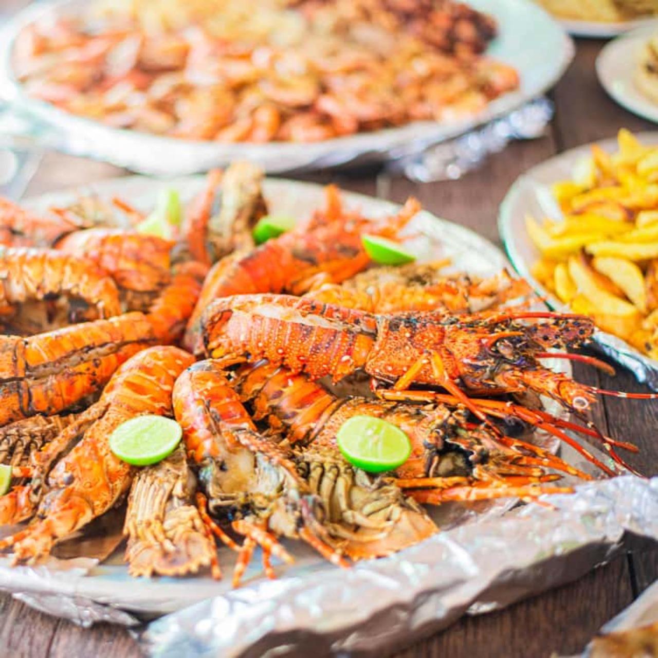 Grilled lobster feast